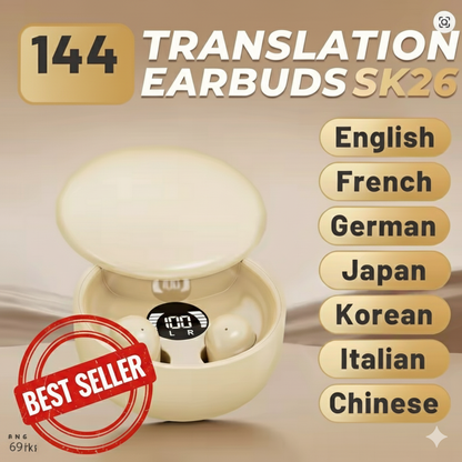 AI Translation Wireless Earbuds 5.4 – Sleep & Sound Redefined ✅